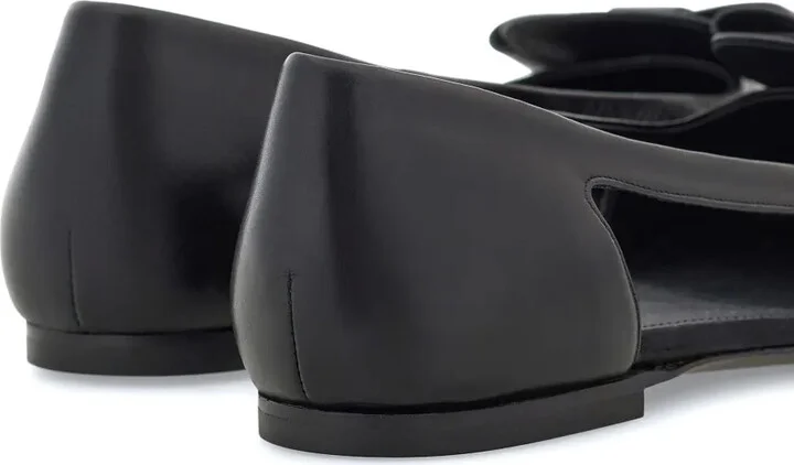 Drop Bow leather ballerina shoes - Image 3