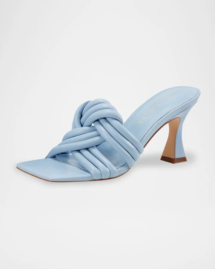 Dru Leather Knot Slide Sandals - Image 2