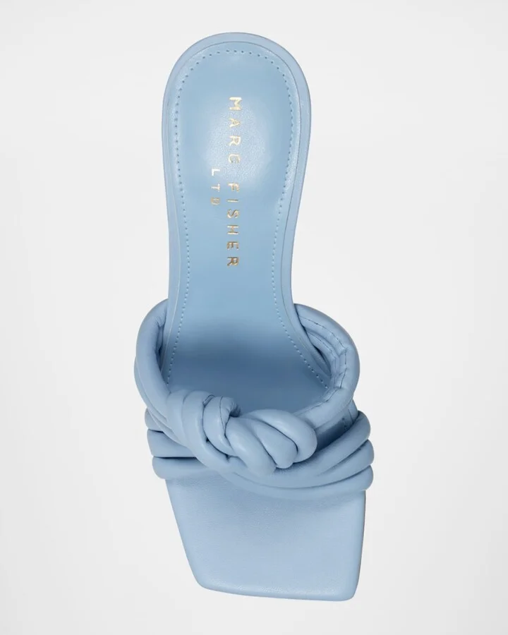 Dru Leather Knot Slide Sandals - Image 3