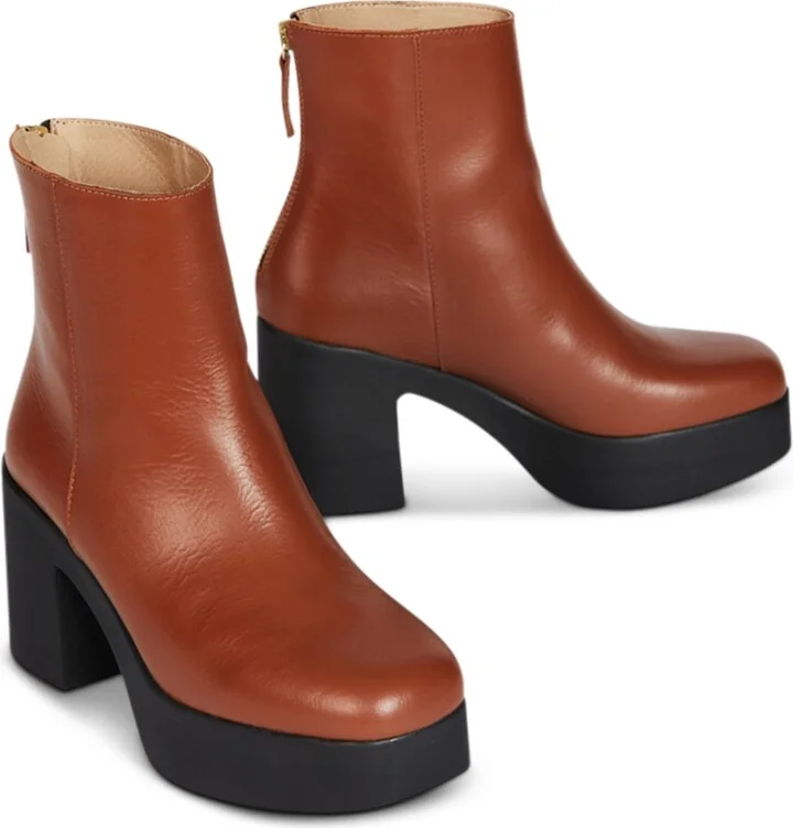 Drue Platform Boot-Brown