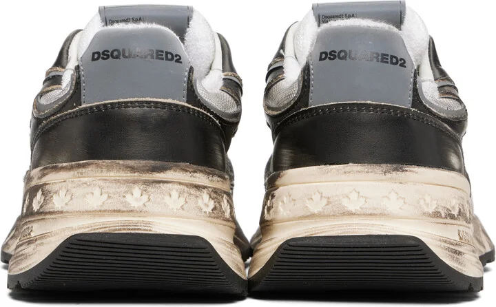 Dsquared2 Black & Off-White Sprinter Sneakers - Image 2