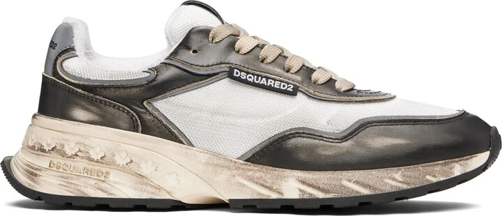 Dsquared2 Black & Off-White Sprinter Sneakers