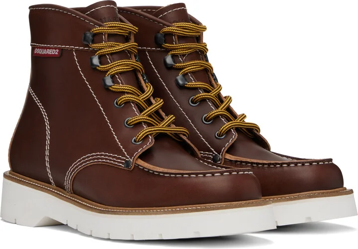 Dsquared2 Brown Explorer Ankle Boots - Image 4