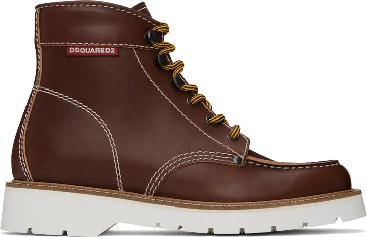 Dsquared2 Brown Explorer Ankle Boots