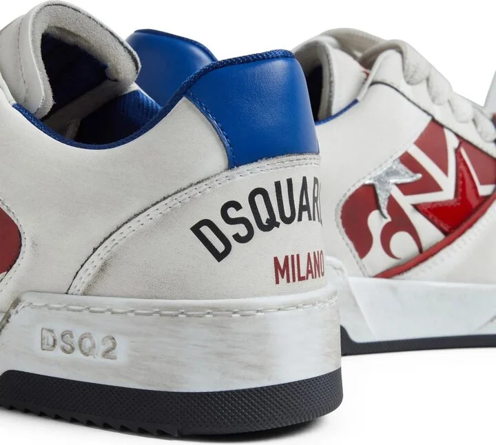 DSQUARED2 Lace-Up Low Top Panelled Sneakers - Image 4