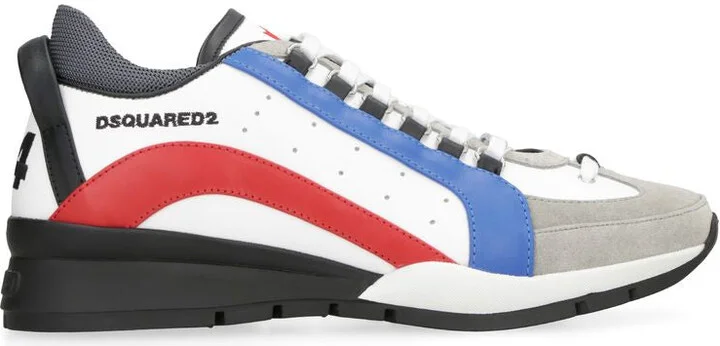 DSQUARED2 Legendary Leather Low-Top Sneakers