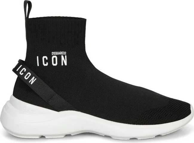 Dsquared2 Logo-Printed Mesh Panelled Sock Sneakers