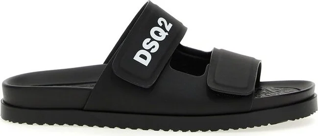 Dsquared2 Logo Printed Open Toe Sandals