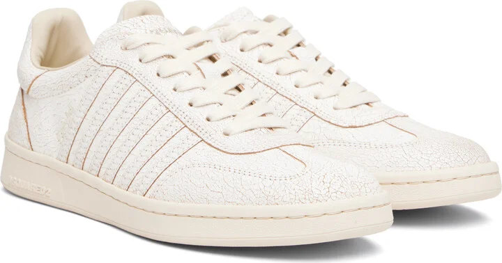 Dsquared2 Off-White Boxer Sneakers - Image 4