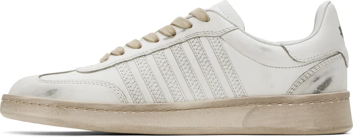 Dsquared2 Off-White Dirty Boxer Sneakers - Image 3