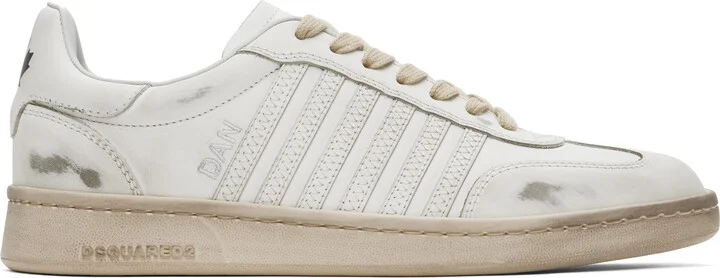 Dsquared2 Off-White Dirty Boxer Sneakers