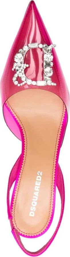 DSQUARED2 Rhinestone Detail Slingback Pumps - Image 4
