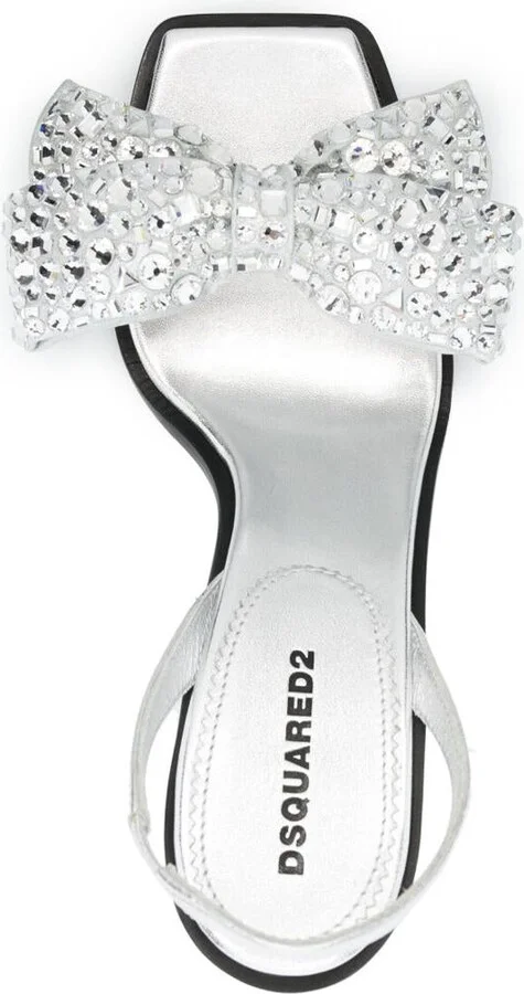 DSQUARED2 Rhinestone Details Heel Sandals - Image 3