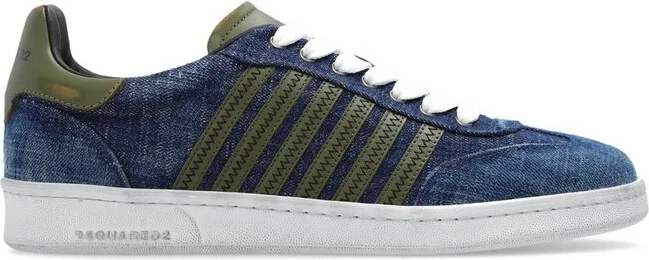 Dsquared2 Round Toe Denim Lace-Up Sneakers
