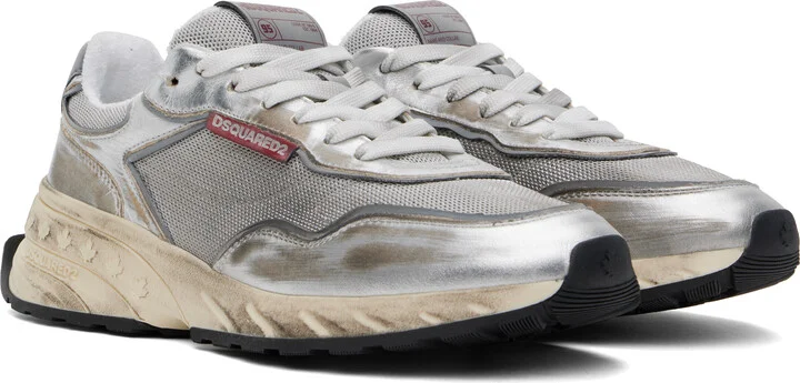 Dsquared2 Silver Sprinter Sneakers - Image 4