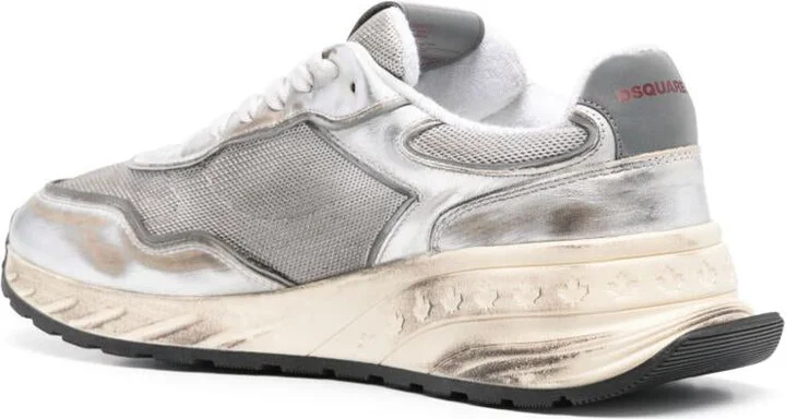 DSQUARED2 Silver 'Sprinter' Sneakers - Image 3