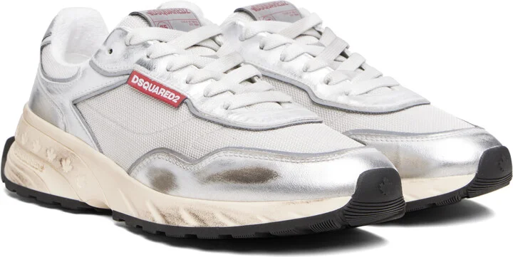Dsquared2 Silver Sprinter Sneakers - Image 4