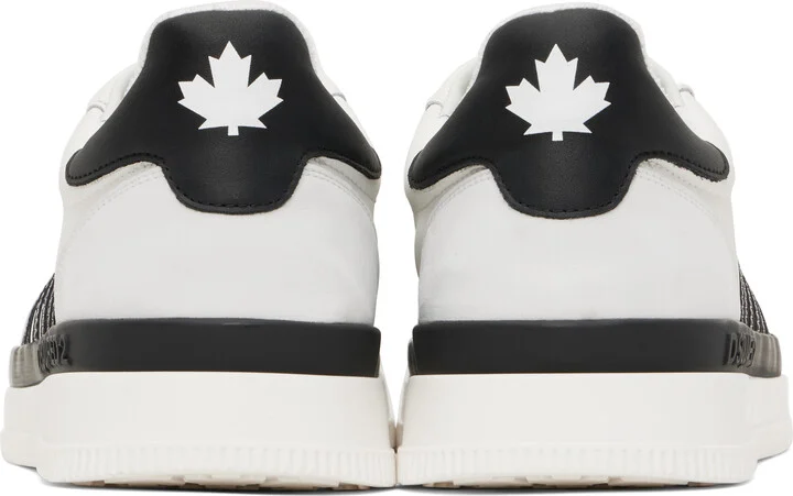 Dsquared2 White & Black New Jersey Sneakers - Image 2