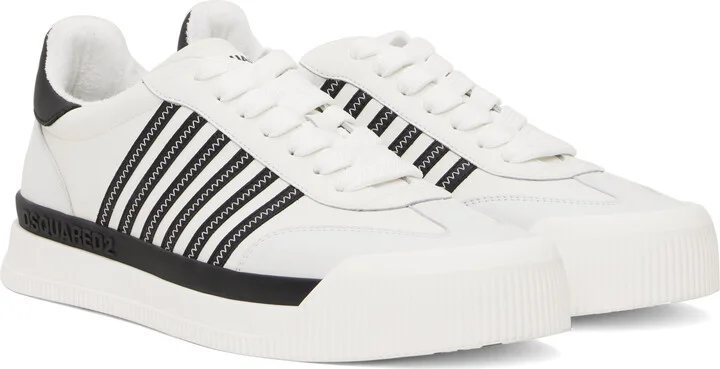 Dsquared2 White & Black New Jersey Sneakers - Image 4