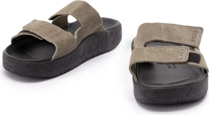 Dual-Strap Suede Sandals - Image 2