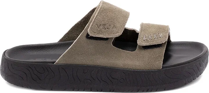 Dual-Strap Suede Sandals