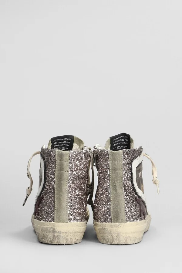 Duble Quarter Sneakers In Grey Suede And Fabric - Image 4