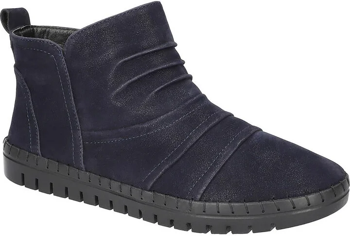 Dublin Womens Faux Suede Gathered Booties