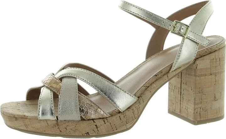 Dubonnet Womens Faux Leather Ankle Block Heel
