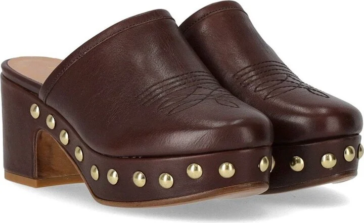 Duccio Del Duca Brown Heeled Clog - Image 2