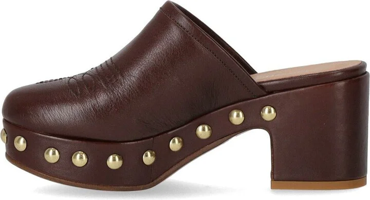 Duccio Del Duca Brown Heeled Clog - Image 3