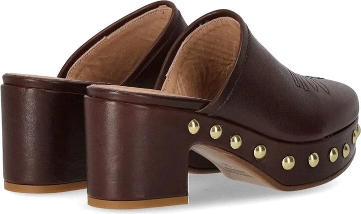 Duccio Del Duca Brown Heeled Clog - Image 4
