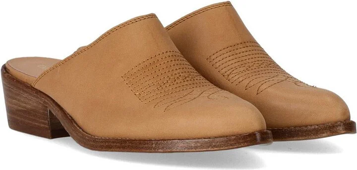 Duccio Del Duca Maverik Western Tan Mule - Image 2