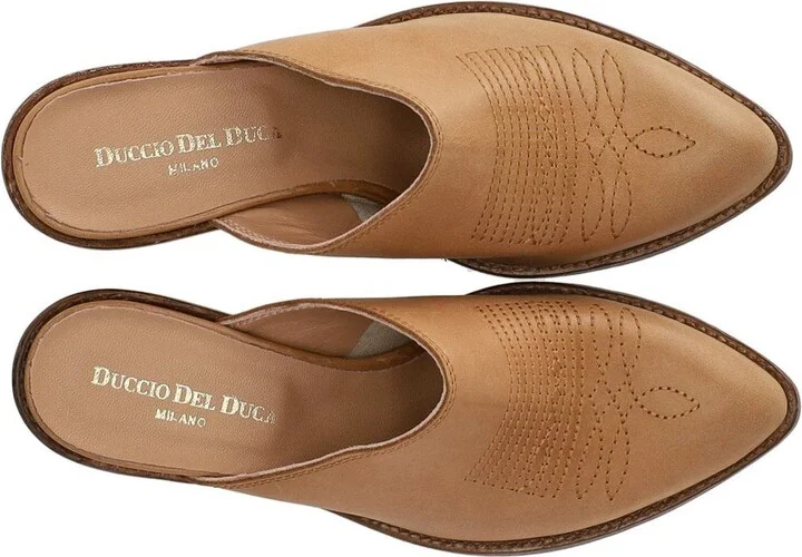 Duccio Del Duca Maverik Western Tan Mule - Image 5