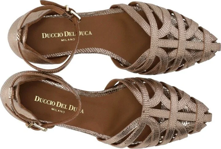 Duccio Del Duca Rose Gold Flat Sandal - Image 5