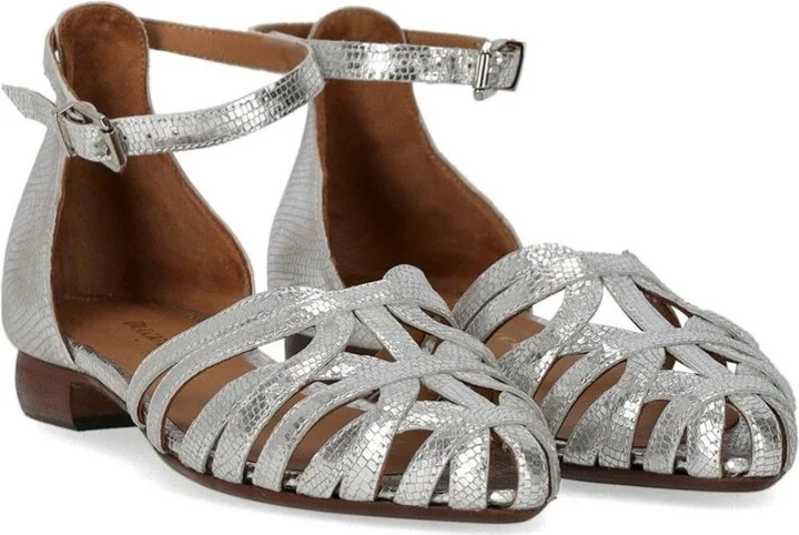 Duccio Del Duca Silver Flat Sandal - Image 2