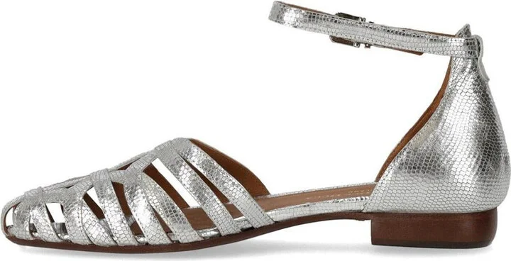 Duccio Del Duca Silver Flat Sandal - Image 3