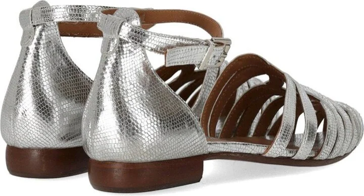 Duccio Del Duca Silver Flat Sandal - Image 4