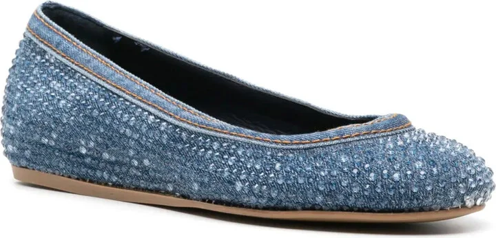 Duchess denim ballerina shoes - Image 2