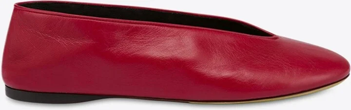Duck Nappa Leather Ballet Flats
