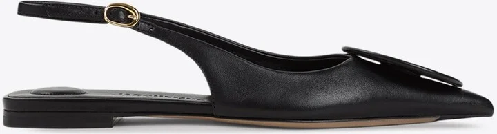 Duelo P Leather Slingback Flats