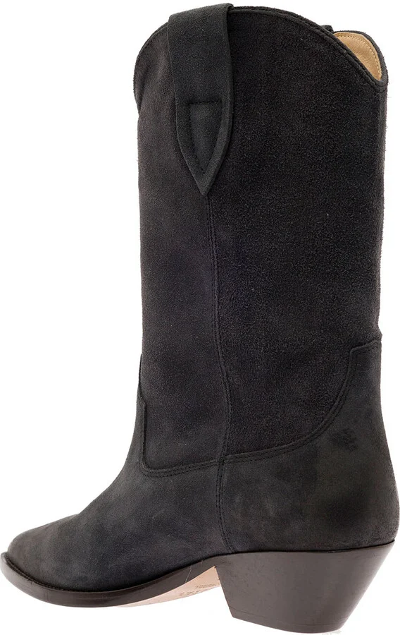 'duerto' Beige Western Style Boots In Suede Woman - Image 3