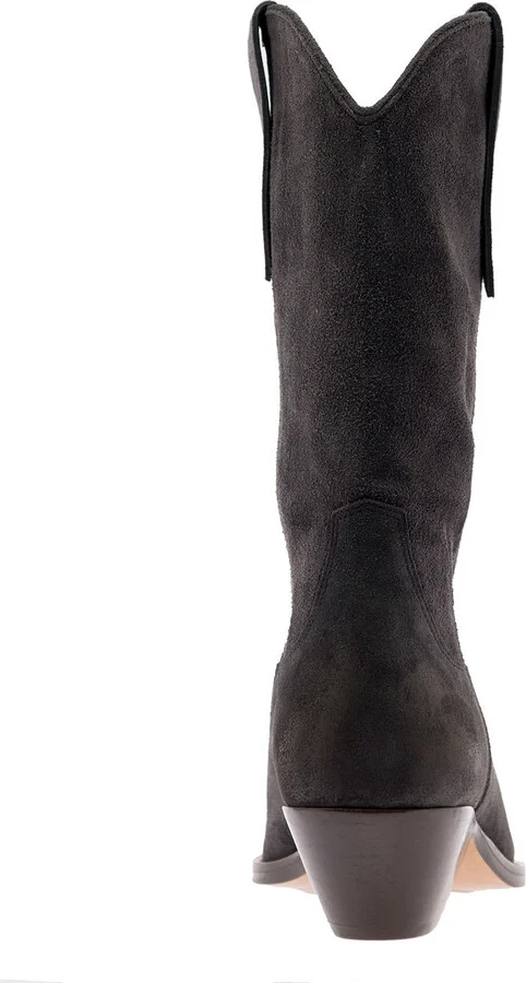 'duerto' Beige Western Style Boots In Suede Woman - Image 4