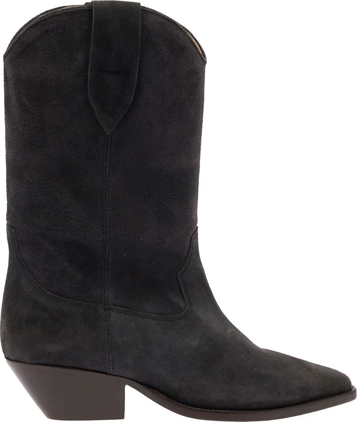 'duerto' Beige Western Style Boots In Suede Woman