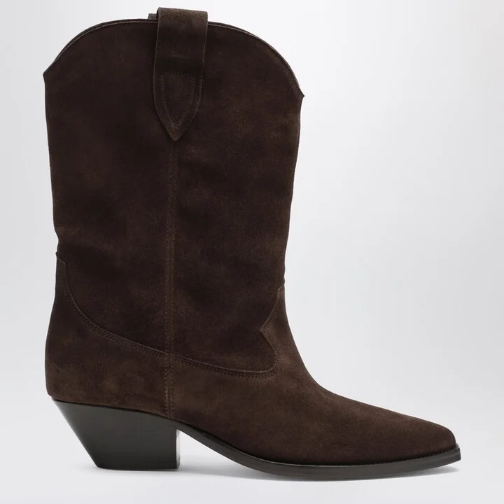 Duerto Chocolate cowboy boots in suede