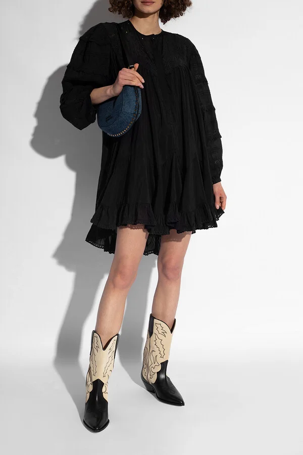 ‘Duerto’ Cowboy Boots, , - Cream - Image 2