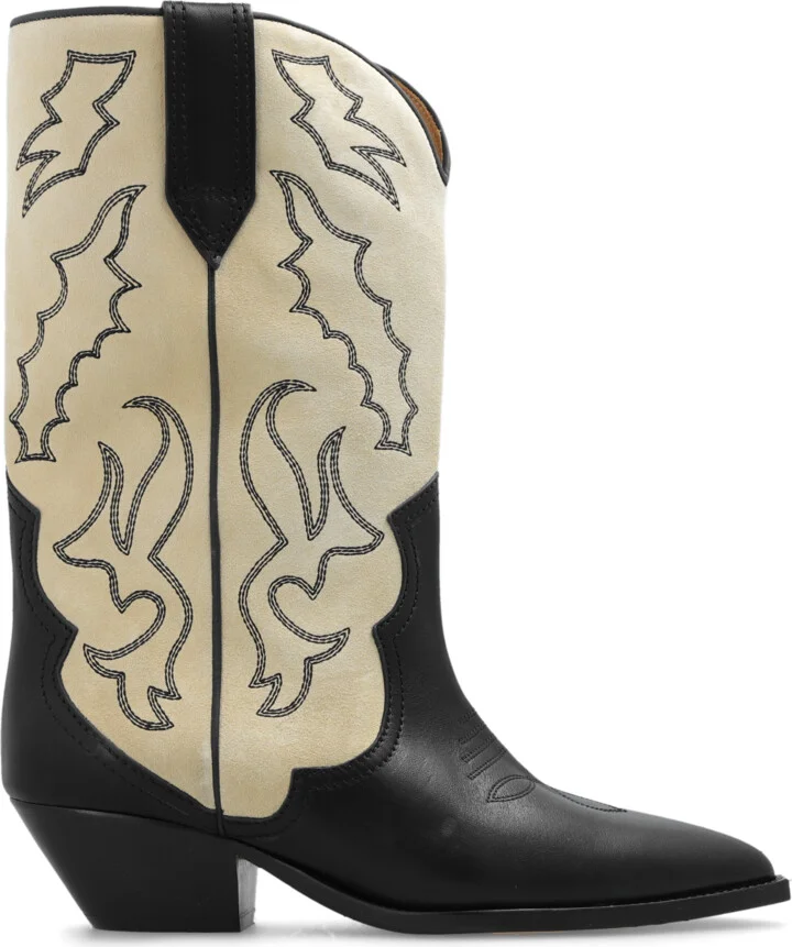 ‘Duerto’ Cowboy Boots, , - Cream