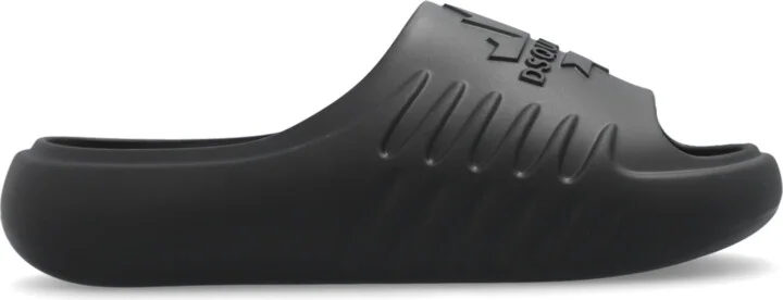 ‘Dumbo’ Rubber Slides, , - Black