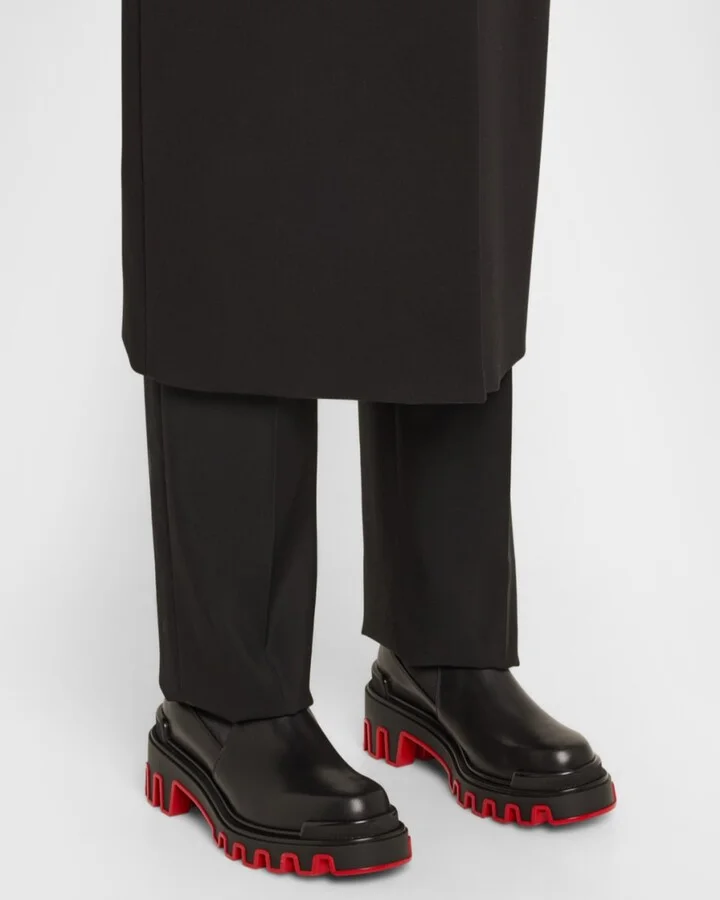 Dune Leather Red Sole Knee Boots - Image 3