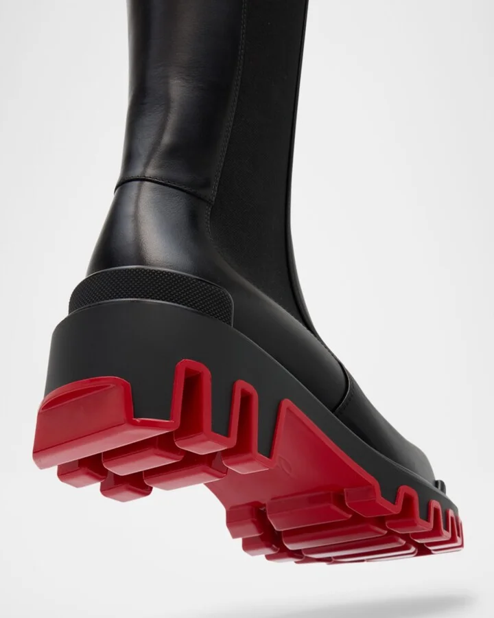 Dune Leather Red Sole Knee Boots - Image 6