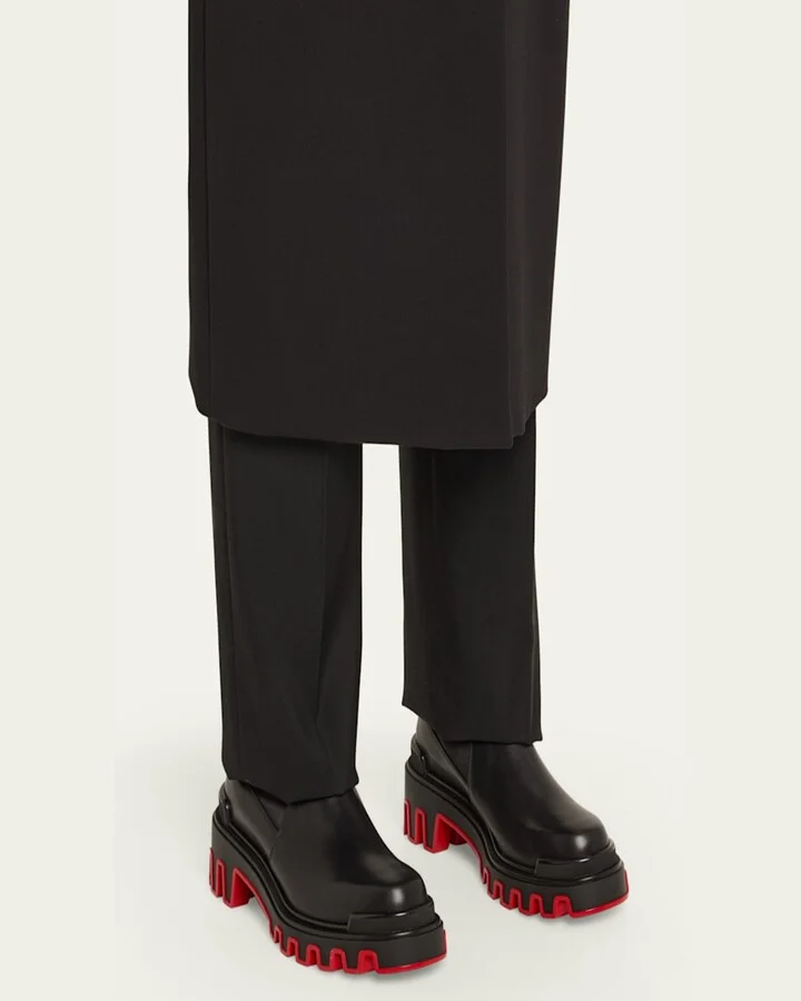Dune Leather Red Sole Knee Boots - Image 10